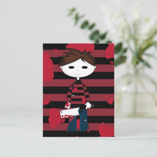 White Face Serial Killer Briefkaart (Staand voorkant)