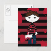 White Face Serial Killer Briefkaart (Voorkant / Achterkant)