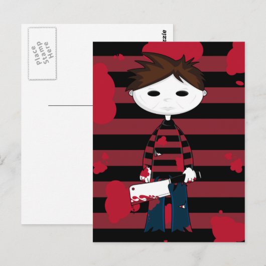 White Face Serial Killer Briefkaart (Voorkant / Achterkant)