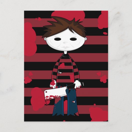 White Face Serial Killer Briefkaart (Voorkant)