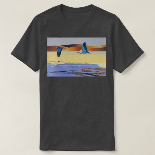 White Faced Herons T-shirt (Design voorkant)