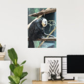 White-faced Saki Monkey Poster (Thuiskantoor)