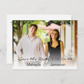 White Fade Horizontale Foto Sla de Kaart Datum op (Voorkant / Achterkant)