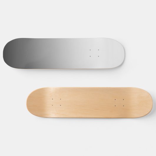 White Fade on Black Fade Skateboard (Horizontaal)