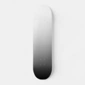 White Fade on Black Fade Skateboard (Voorkant)