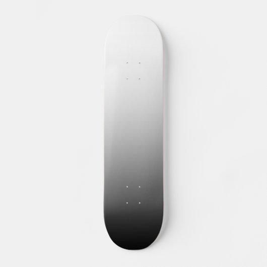 White Fade on Black Fade Skateboard (Voorkant)