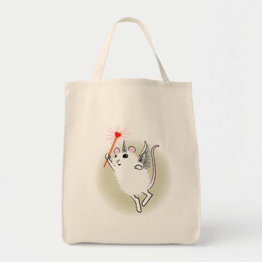 White Faerie Mouse Tote Bag (Voorkant)
