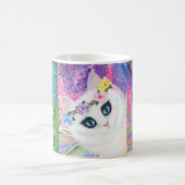 White Fairy Cat Butterflies Rozen Art Mok (Center)