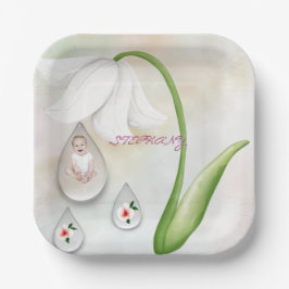 White Fairy druppels papier borden Papieren Bordje