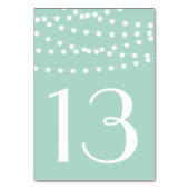 White Fairy Lights | Munt Tabelnummerkaart Kaart (Voorkant)