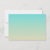 White Fairy Lights | Ombre Beach Wedding RSVP Card (Achterkant)