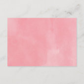 White Fairy Lights Rustic Pink Reception Kaart (Achterkant)