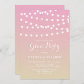 White Fairy Lights | Uitnodiging tot Afstuderen Om (Voorkant / Achterkant)