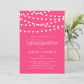 White Fairy Lights | Uitnodiging tot het rode Afst (Staand voorkant)