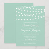 White Fairy Lights | Uitnodiging tot weddenschappe (Voorkant / Achterkant)