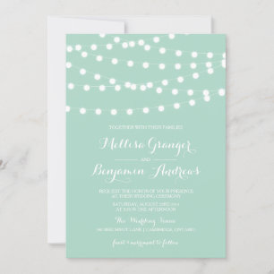 White Fairy Lights Uitnodiging tot weddenschappe