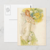 White Fairy met Snowdrops Briefkaart (Voorkant / Achterkant)