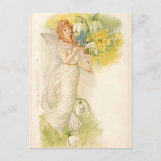 White Fairy met Snowdrops Briefkaart (Voorkant)