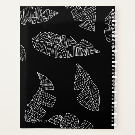 White Falling Leaves Planner (Achterkant)
