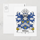 White Family Crest Briefkaart (Voorkant / Achterkant)