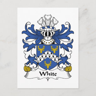 White Family Crest Briefkaart
