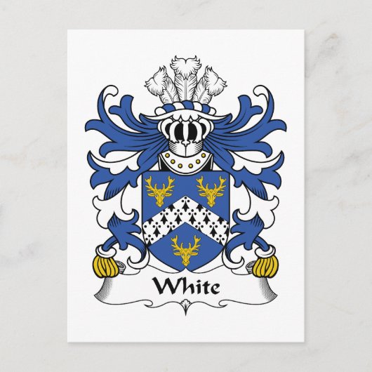 White Family Crest Briefkaart (Voorkant)