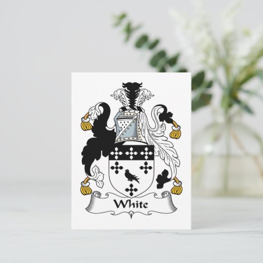 White Family Crest Briefkaart (Staand voorkant)