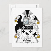 White Family Crest Briefkaart (Voorkant / Achterkant)