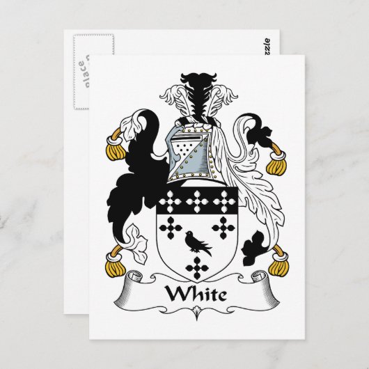White Family Crest Briefkaart (Voorkant / Achterkant)