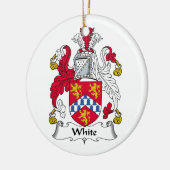 White Family Crest Ornament (Links)