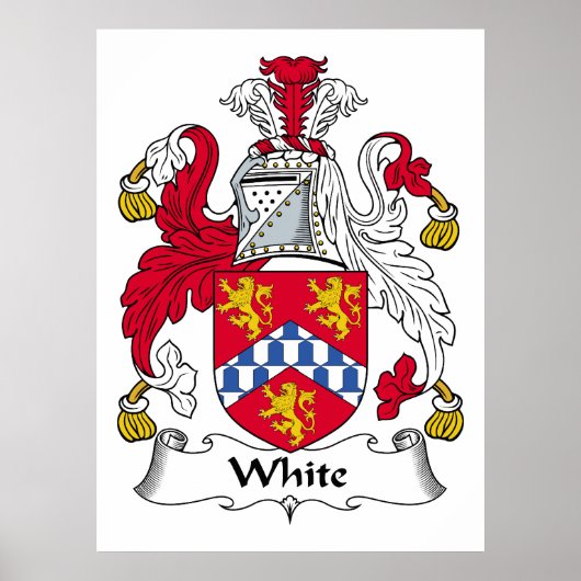 White Family Crest Poster (Voorkant)