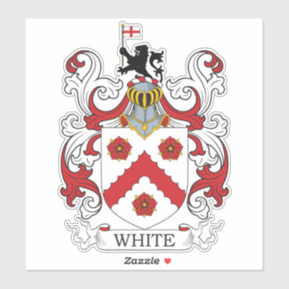 White Family Crest Sticker