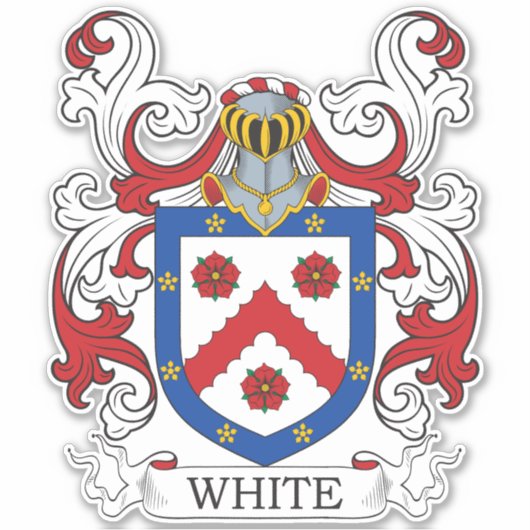 White Family Crest Sticker (Voorkant)