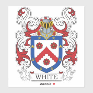White Family Crest Sticker