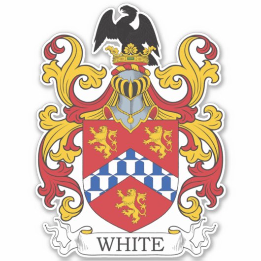 White Family Crest Sticker (Voorkant)