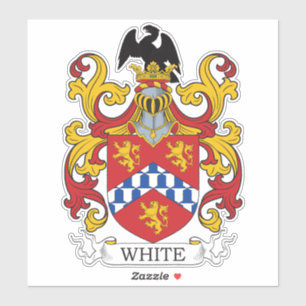 White Family Crest Sticker