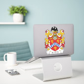 White Family Crest Sticker (Laptop op bureau)