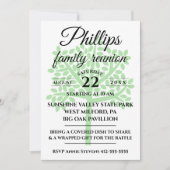 White Family Reunion Sage Green Tree Silhouette Kaart (Voorkant)
