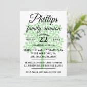 White Family Reunion Sage Green Tree Silhouette Kaart (Staand voorkant)