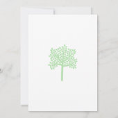 White Family Reunion Sage Green Tree Silhouette Kaart (Achterkant)