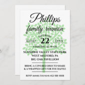 White Family Reunion Sage Green Tree Silhouette Kaart (Voorkant / Achterkant)