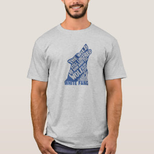 White Fang van Jack London Blue Book Quote T-shirt