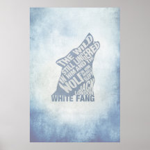 White Fang van Jack London Book Quote Poster