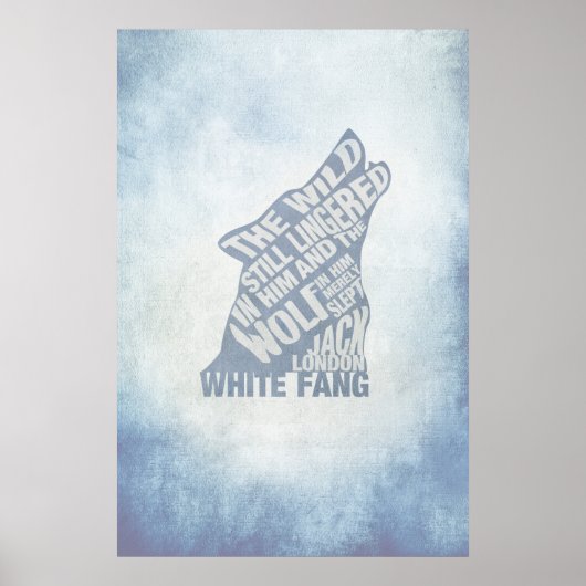 White Fang van Jack London Book Quote Poster (Voorkant)