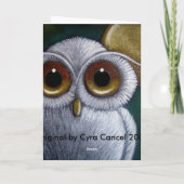 WHITE FANTASY BABY OWL KAART (Achterkant)