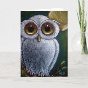 WHITE FANTASY BABY OWL KAART