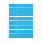 White Fantasy Deer Head Antlers die blauwe Rozen d Adreslabel Wikkel (Vel)