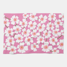 White Fantasy Flower Lover Pattern Roze