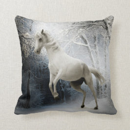 White Fantasy Horse Kussen