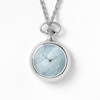 White Fantasy Lace Pattern Ketting Horloge